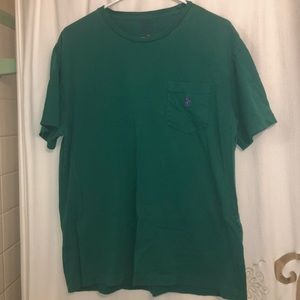 RALPH LAUREN Army Green Shirt with Purple Logo